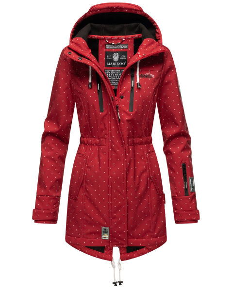 Marikoo Zimtzicke Damen Softshelljacke Zimt-Rot-wp-Gr.XS