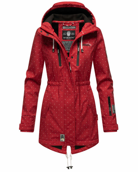Marikoo Zimtzicke Damen Softshelljacke Zimt-Rot-wp-Gr.S