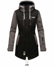 Marikoo Zimtzicke Damen Softshelljacke Zimt-Schwarz-Grau-Gr.XS