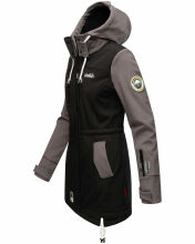 Marikoo Zimtzicke Damen Softshelljacke Zimt-Schwarz-Grau-Gr.XS