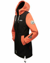 Marikoo Zimtzicke Damen Softshelljacke Zimt-Schwarz-Coral-Gr.S