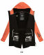 Marikoo Zimtzicke Damen Softshelljacke Zimt-Schwarz-Coral-Gr.S