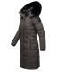Navahoo Fahmiyaa Damen lange Winterjacke mit Kapuze Anthrazit Größe 3XL - Gr. 46