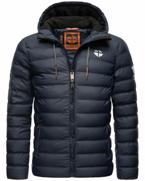 Stone Harbour Zaharoo wasserdichte Herren Regen Steppjacke Navy Größe XXL - Gr. 2XL