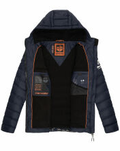 Stone Harbour Zaharoo wasserdichte Herren Regen Steppjacke Navy Größe XXL - Gr. 2XL