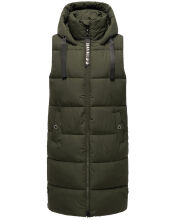 Navahoo Schnuffelchen ladies vest Dunkel Olive...