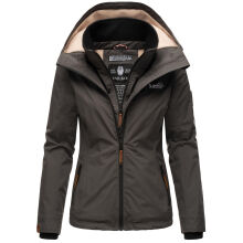 Marikoo Erdbeere Damen Übergangsjacke Anthrazit Größe XL - Gr. 42