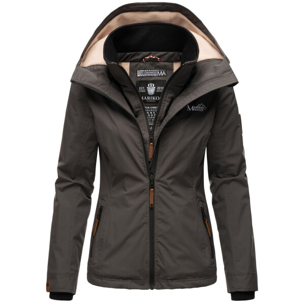 Marikoo Erdbeere Damen Übergangsjacke Anthrazit Größe XXL - Gr. 44