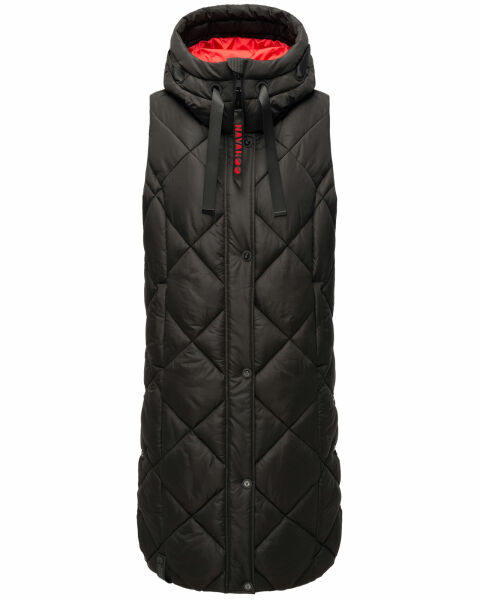 Navahoo Schnuckel Damen lange Weste Schwarz Größe S - Gr. 36