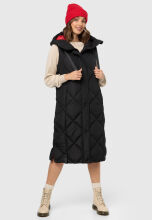 Navahoo Schnuckel Damen lange Weste Schwarz Größe S - Gr. 36