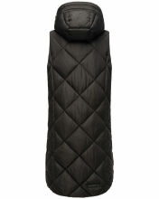 Navahoo Schnuckel Damen lange Weste Schwarz Größe M - Gr. 38