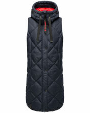 Navahoo Schnuckel Damen lange Weste Navy Größe S - Gr. 36