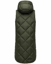 Navahoo Schnuckel Damen lange Weste Dark Olive Größe M - Gr. 38