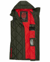 Navahoo Schnuckel Damen lange Weste Dark Olive Größe M - Gr. 38