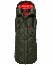 Navahoo Schnuckel Damen lange Weste Dark Olive Größe XL - Gr. 42