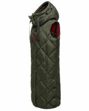 Navahoo Schnuckel Damen lange Weste Dark Olive Größe XL - Gr. 42