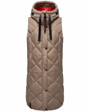 Navahoo Schnuckel Damen lange Weste Dark Taupe Größe XS - Gr. 34