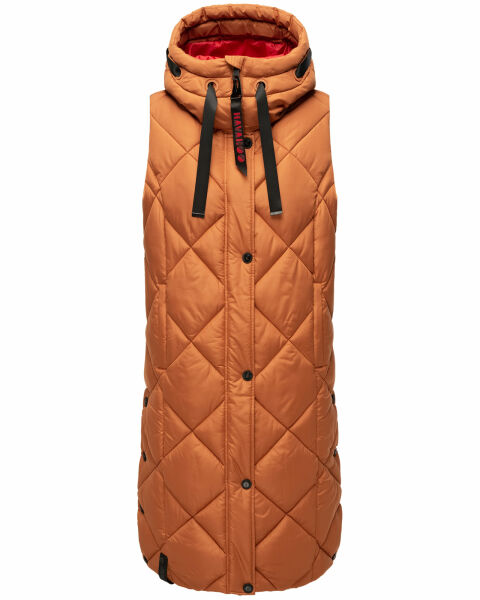 Navahoo Schnuckel Damen lange Weste Cinnamon Größe XS - Gr. 34