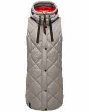 Navahoo Schnuckel Damen lange Weste Zink Grau Größe XS - Gr. 34