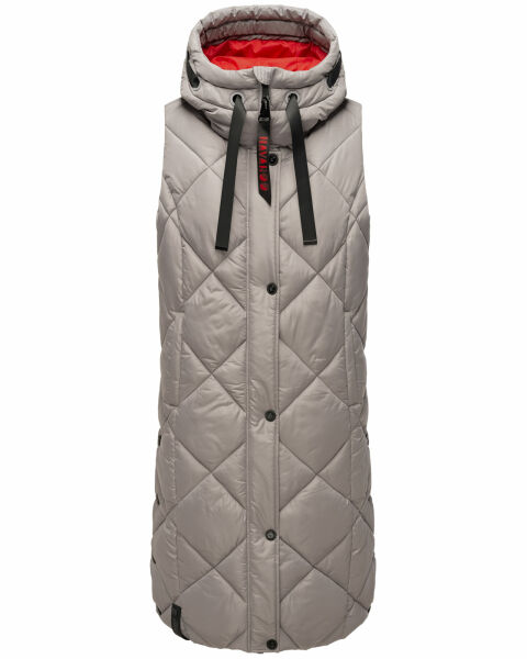 Navahoo Schnuckel Damen lange Weste Zink Grau Größe S - Gr. 36