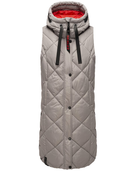 Navahoo Schnuckel Damen lange Weste Zink Grau Größe XXL - Gr. 44
