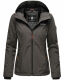 Marikoo Brombeere Damen Übergangsjacke Anthrazit Größe S - Gr. 36