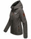 Marikoo Brombeere Damen Übergangsjacke Anthrazit Größe L - Gr. 40