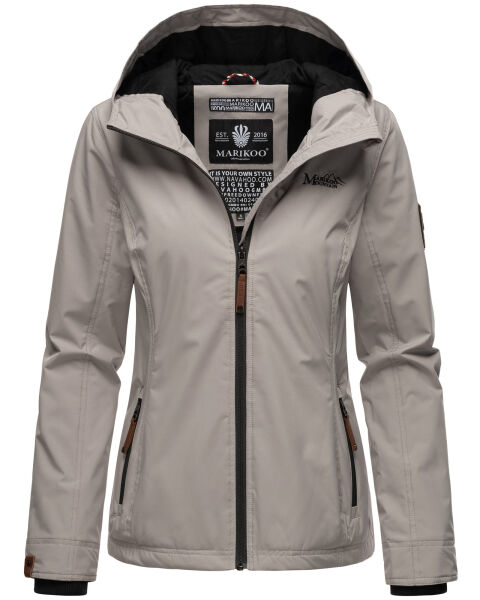 Marikoo Brombeere Damen Übergangsjacke Zink Grau Größe S - Gr. 36
