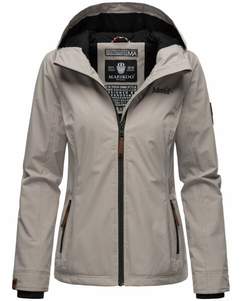 Marikoo Brombeere Damen Übergangsjacke Zink Grau Größe M - Gr. 38
