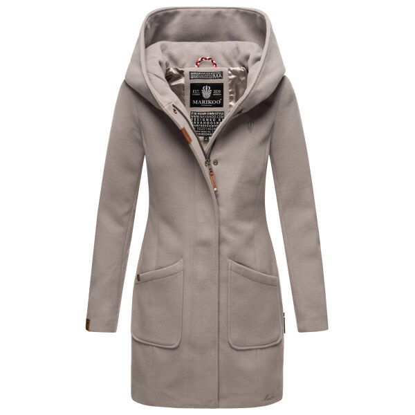Marikoo Maikoo Damen Trenchcoat Wintermantel Zinc Grey Größe L - Gr. 40