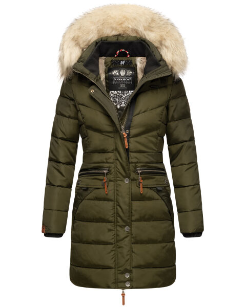 Navahoo Paula Damen Winterjacke Dark Olive Größe M - Gr. 38