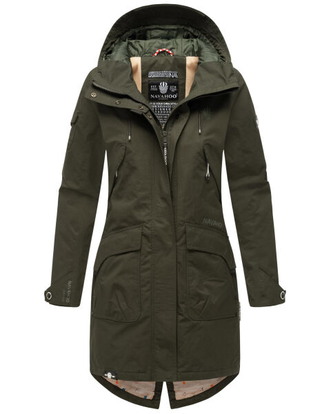 Navahoo Pfefferschote Damen Parka Olive Größe S - Gr. 36