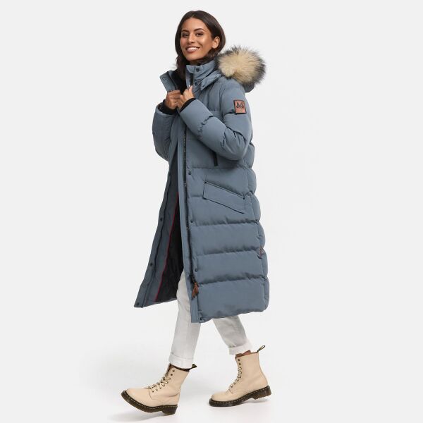 Marikoo Schneesternchen Damen Wintermantel Stormy Blue Größe S - Gr. 36