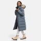Marikoo Schneesternchen Damen Wintermantel Stormy Blue Größe S - Gr. 36