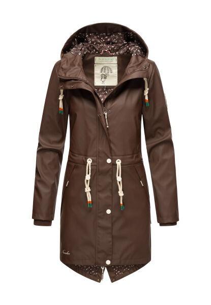 Navahoo Tropical Storm Damen Regenjacke Dark Choco Größe L - Gr. 40