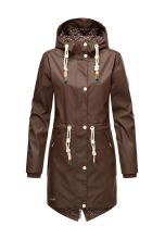 Navahoo Tropical Storm Damen Regenjacke Dark Choco Größe L - Gr. 40