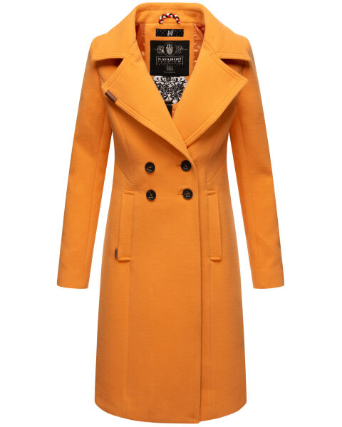 Navahoo Wooly Damen Trenchcoat Winter Mantel Apricot Sorbet Größe L - Gr. 40