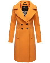 Navahoo Wooly Damen Trenchcoat Winter Mantel Apricot Sorbet Größe L - Gr. 40