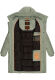 Marikoo Yuikoo lange Damen Winterjacke Smokey Mint-Größe S - Gr. 36