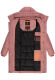 Marikoo Yuikoo lange Damen Winterjacke Dark Rose-Größe L - Gr. 40