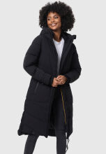 Marikoo Benikoo Damen lange Winterjacke Schwarz-Größe L - Gr. 40