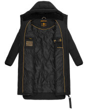 Marikoo Benikoo Damen lange Winterjacke Schwarz-Größe XXL - Gr. 44