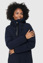 Marikoo Benikoo Damen lange Winterjacke Navy-Größe XL - Gr. 42