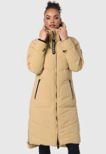 Marikoo Benikoo Damen lange Winterjacke Beige-Größe M - Gr. 38