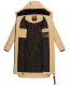 Marikoo Benikoo Damen lange Winterjacke Beige-Größe XL - Gr. 42