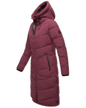 Marikoo Benikoo Damen lange Winterjacke Wine-Größe XXL - Gr. 44