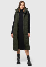 Navahoo Brezelchen Damen Winter Weste Dark Olive Größe L - Gr. 40
