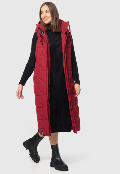 Navahoo Brezelchen Damen Winter Weste Dark Red Größe M - Gr. 38