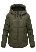 Navahoo Eisbaellchen Damen Winterjacke Dark Olive Größe XS - Gr. 34