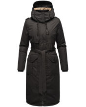 Navahoo Hokulanii Damen Winter Mantel Schwarz Größe XL - Gr. 42